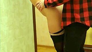 Seductive Slow Blowjob Perfect Boobs Fit Girl Masturbates Standing Doggy