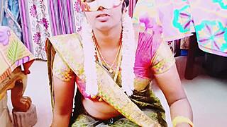 indian saree bhabi cheats on husband fucking swamiji with telugu dirty talk
