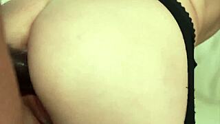 Cuck watches helplessly as girlfriend's ass gets wrecked by massive black cocks