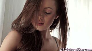 Classy Model Fingers Her Wet Pussy to Shaking Orgasm in Steamy Closeup!