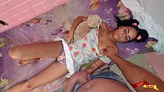 Stepdad Ruins Babysitter's Tight Asian Anal Hole