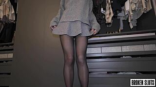 whoa this tiny influencer bitch gets pounded hard like a submissive fuck doll 😈💦