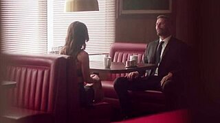 Deeper in restaurant, submissive chanel camryn worships dom's cock