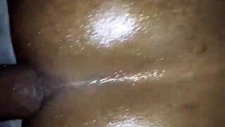 he slides bareback into that thick black shemale ass pounding deep and raw