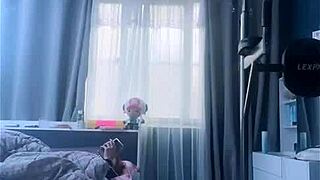 i can't stop staring at this skinny korean girl's panties peeking out