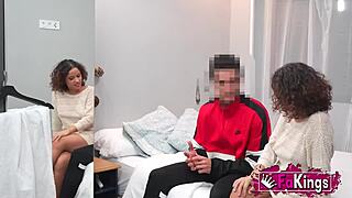 amazing latina elena de la vega bends over rides and blows her best friend's big tits