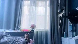 i can't stop staring at this skinny korean girl's panties peeking out