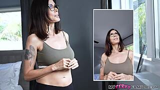 Frustrated stepmilf Shay Sights rides stepson's monster cock creampie