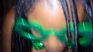 Sloppy Deepthroat on Big Black Cock for St. Patrick's Thrill
