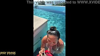 imagine her sucking cock publicly at that infinity pool in costa rica... moans echo