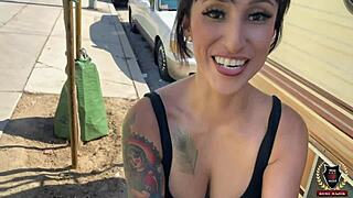 ava lee rims that huge black cock before sloppy interracial fuck