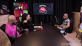 check out this black brazilian nerd in sheer red lingerie for sensual casting cuckold group fun part 2