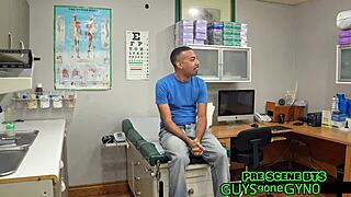 student intern angel ramirez humiliates patient in latex gloves nurse roleplay backstage