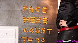 hey check out this wam glam whore covered in bukkake mess from blowbang facial cumshots