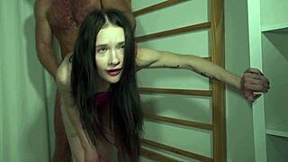 19yo college teen asks stepdad to stretch her tight pussy wide