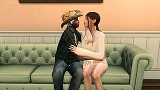 Grandpa's Big Cock Handjob Blowjob and Teen Pussy Fuck