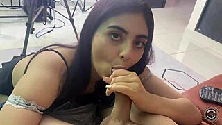 pornstar latina grabs cock for deepthroat pov blowjob trades masturbation webcam fame