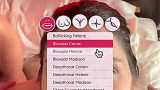 enmarchenoire and madison play submissive interactive game turning into hot group blowjob deepthroat 4some