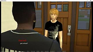 In Sims 4 game a milf mother-in-law watches old interracial cuckold scene with not son.