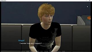 In Sims 4 game a milf mother-in-law watches old interracial cuckold scene with not son.