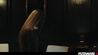 cute nata gold gags on futa shemale amirah's cock in brutal facefuck parody