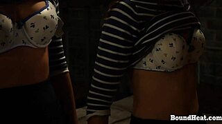 Betrayed Cargo: Two Bound Young Lesbians Humiliated by Mistress in Prison!