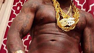 Hallelujah johnson strokes huge black hairy cock right in your face