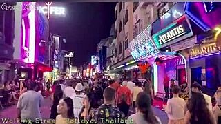 walking pattaya halloween street sexy thai dancers in costumes private gogo bar fun 🎃🍑
