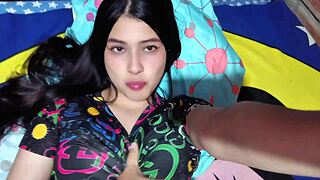 damn colombian star stuffs huge dildo in saggy tits skinny ass on cam 😩🍑