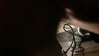 Sexy chinese milf massages big cock into explosive cumshot closeup