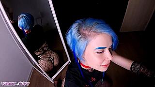 oh man i just fuked this blue haired punk girls perfect ass wait no her pussy and now ocp cum drippin everywhere