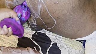 ABW DESTROYS HUSBAND'S ASS WITH TOYS AND STRAP-ON CUM-COVERED HUMILIATION!