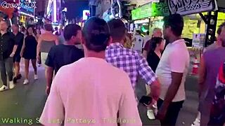 walking pattaya halloween street sexy thai dancers in costumes private gogo bar fun 🎃🍑