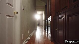 vixenplus kayden grinds pussy on ryan while licking tits in lesbian play