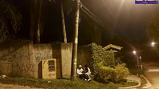 Wife cheats on street takes young cock deep in ass cuckold style
