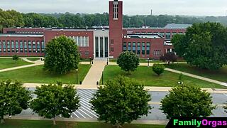 Boys Fuck Sisters Hard in Classroom Orgy!