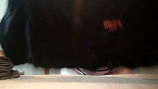 naughty sister-in-law flashes see-thru lingerie huge tits legs at ironing board taboo slut