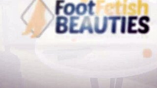 Barefoot Brunette Shoves Long Legs and Feet Straight Into Your Face