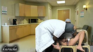 during their break, the dirty-talking doctor slaps and licks the chubby nurse's hairy asian pussy in hospital pov fun