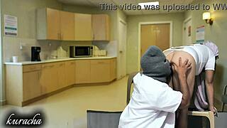during their break, the dirty-talking doctor slaps and licks the chubby nurse's hairy asian pussy in hospital pov fun