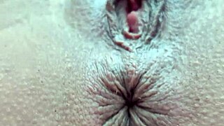 Lettywild's Juicy Shaved Pussy and Anus Spread Wide Close Up