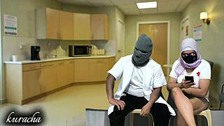 during their break, the dirty-talking doctor slaps and licks the chubby nurse's hairy asian pussy in hospital pov fun