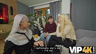 whoa, fucking these hot blondes daruma rai and veronica leal after spy games? 😈💦