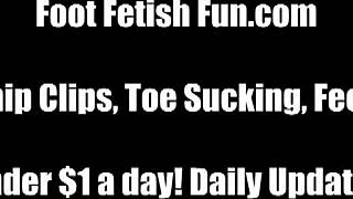 you've been sniffing our stockings now lick our feet and toes