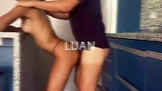 Skinny teen transei gets fisted and creampied by boss on work stairs with juicy wet pussy screaming orgasms