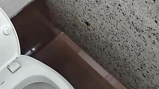Stroke that small cock hard in this public bathroom now?