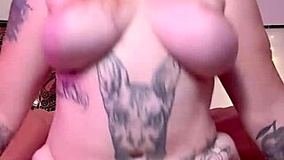 scylla dildo stretches hairy wet pussy lips to juicy orgasm ride