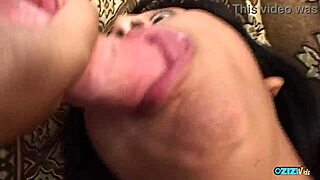 Ball Busting Asian Milf Deepthroats Two Cocks in Wild Stockings Threesome