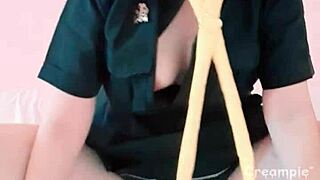 naughty student sneaks in rides cock till creampie