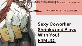 imagine your sexy tall scientist coworker shrinking you down for her giantess fetish play before devouring you whole audio vore roleplay